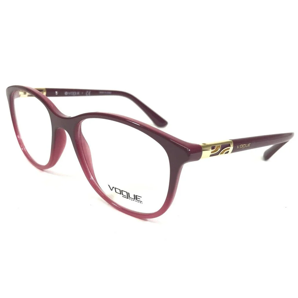 Vogue Eyeglasses Frames VO5168 2557 Red Pink Fade Gold Square 52-17-140